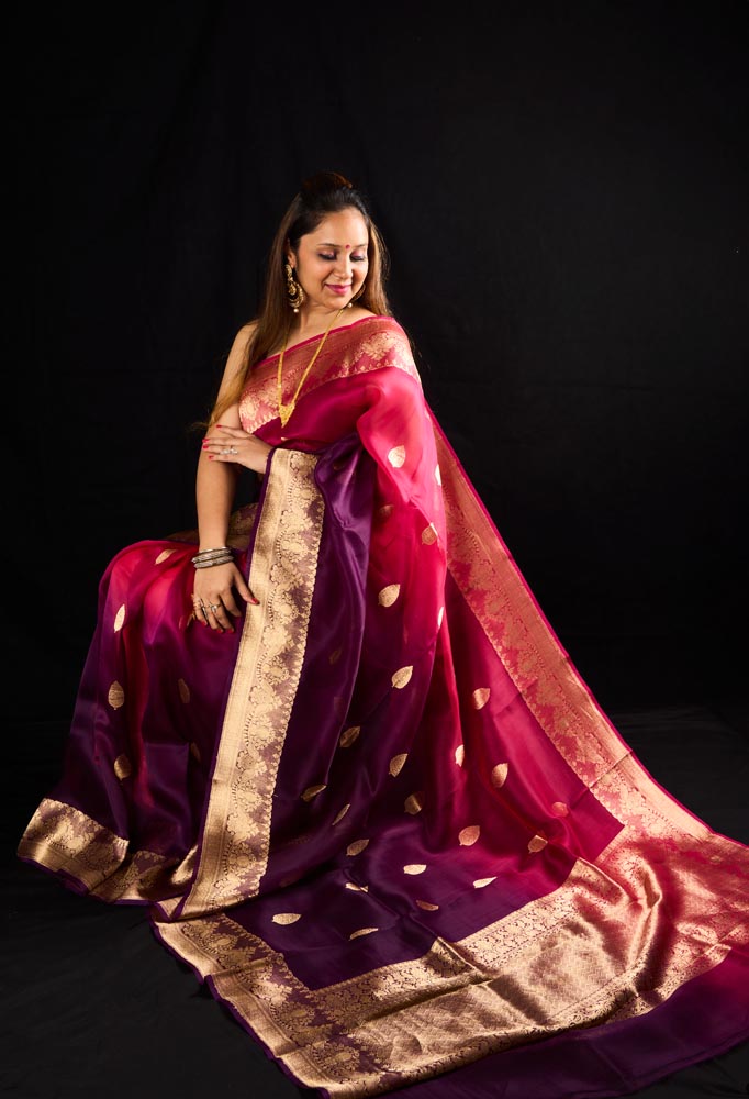 Pure Organza Banarasi Saree