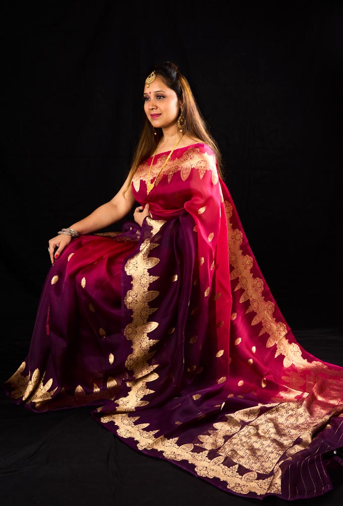 Pure Organza Banarasi Saree
