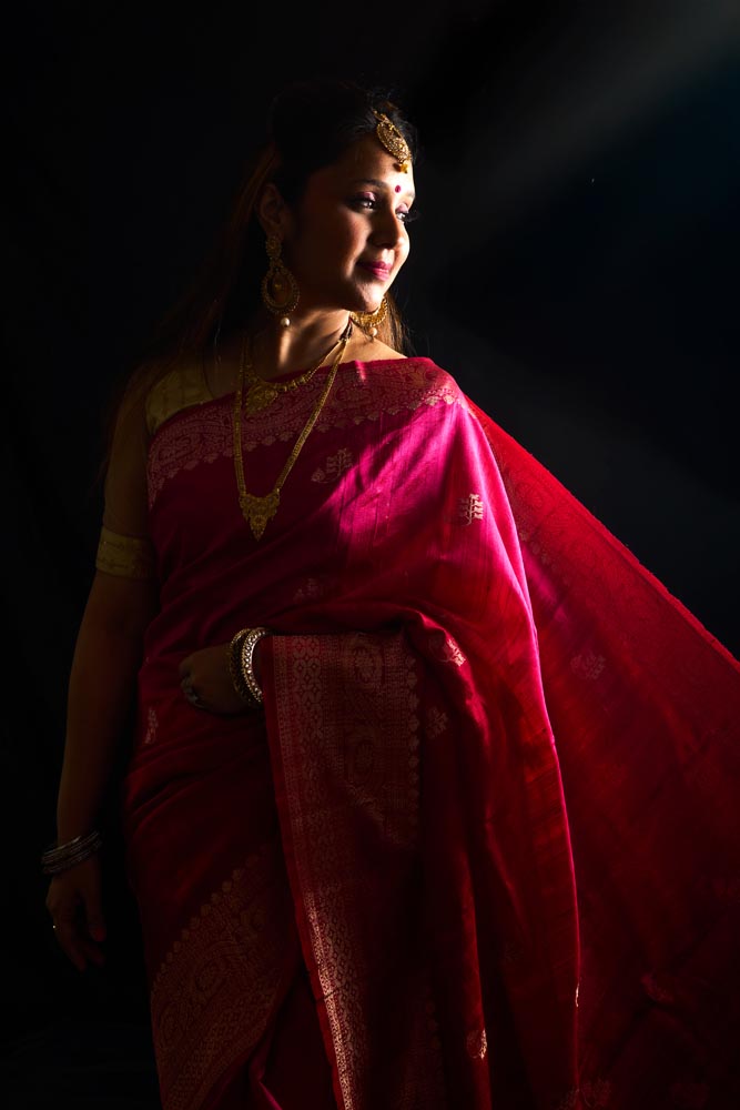 Pure Raw Silk Handloom Saree - Pink