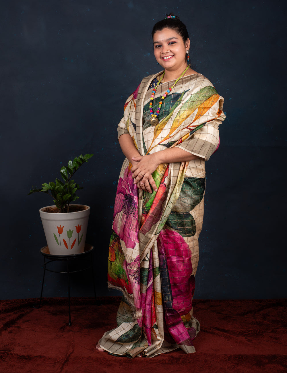 pure tussar silk saree