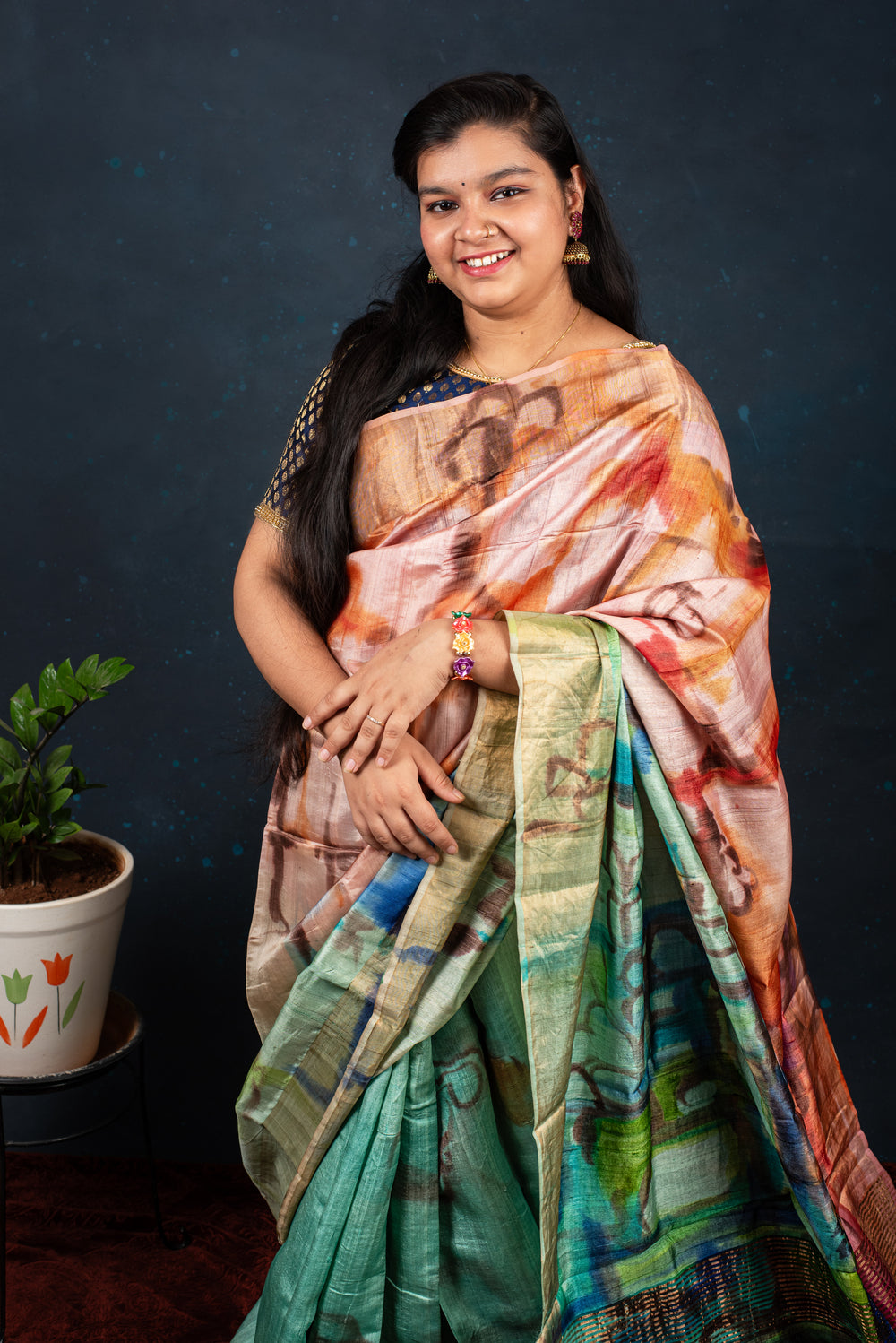 pure tussar silk saree